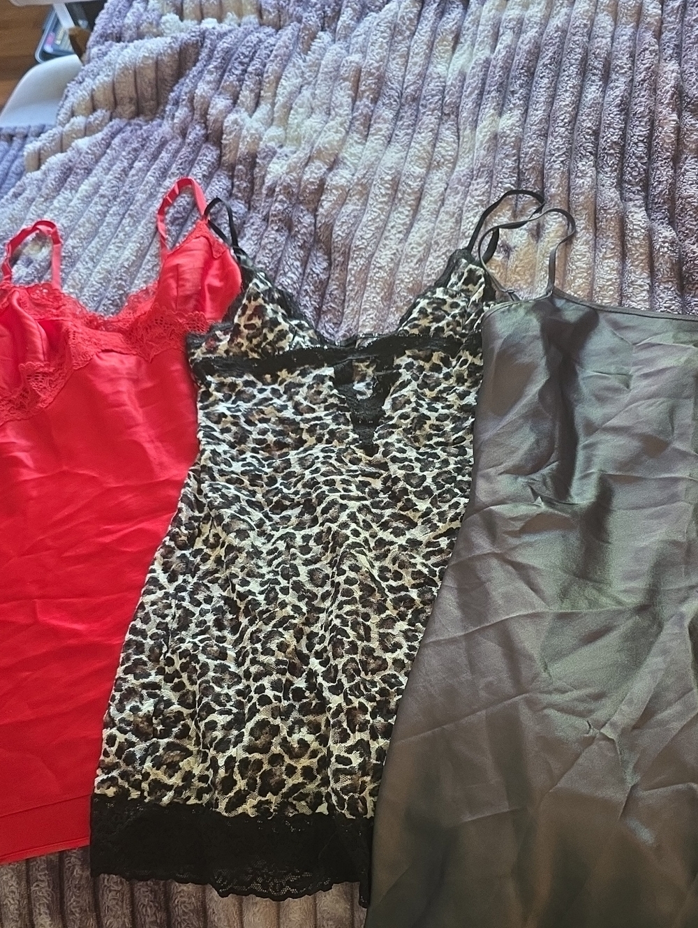 Red Satin Lace Babydoll - Women's Intimates